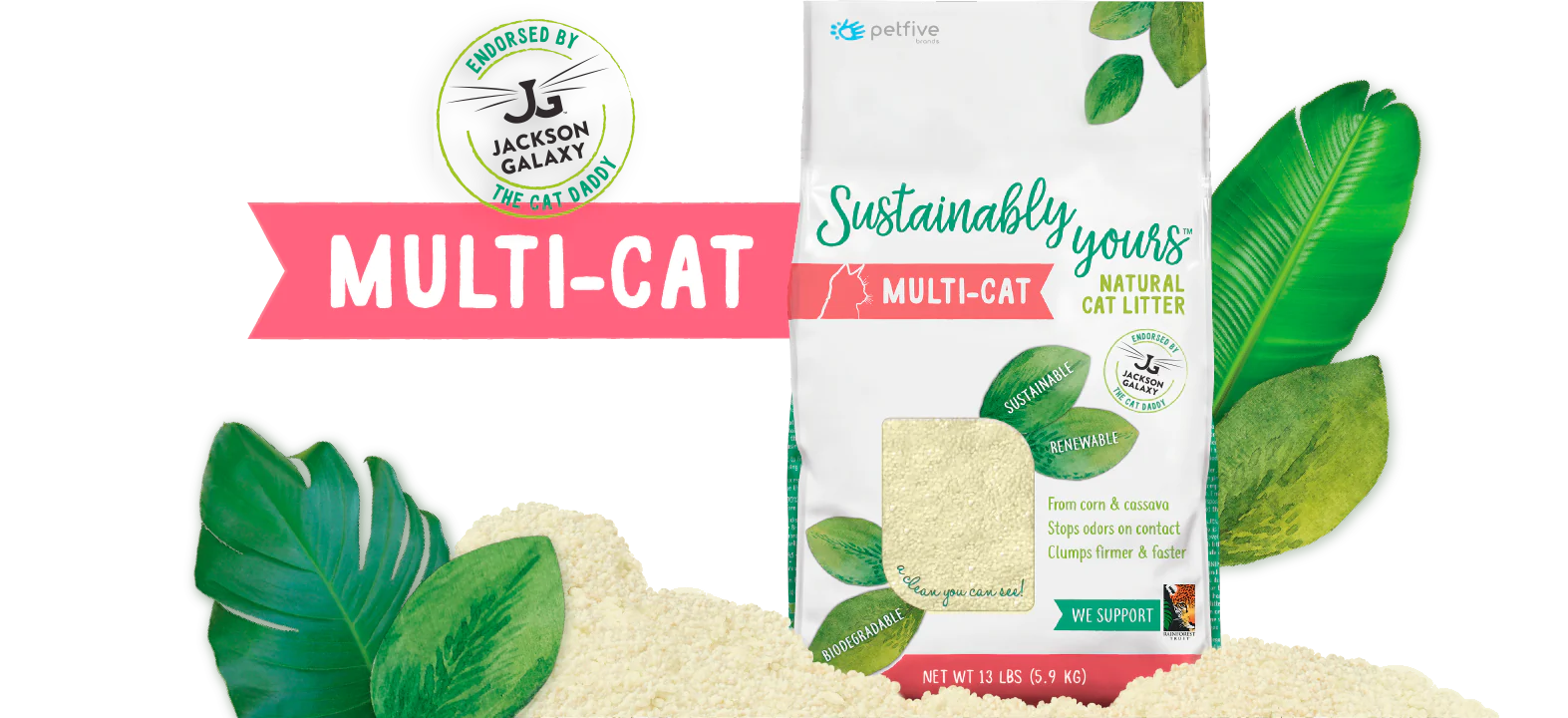 Sustainably Yours Natural Cat Litter - 13lb /6 Kgs